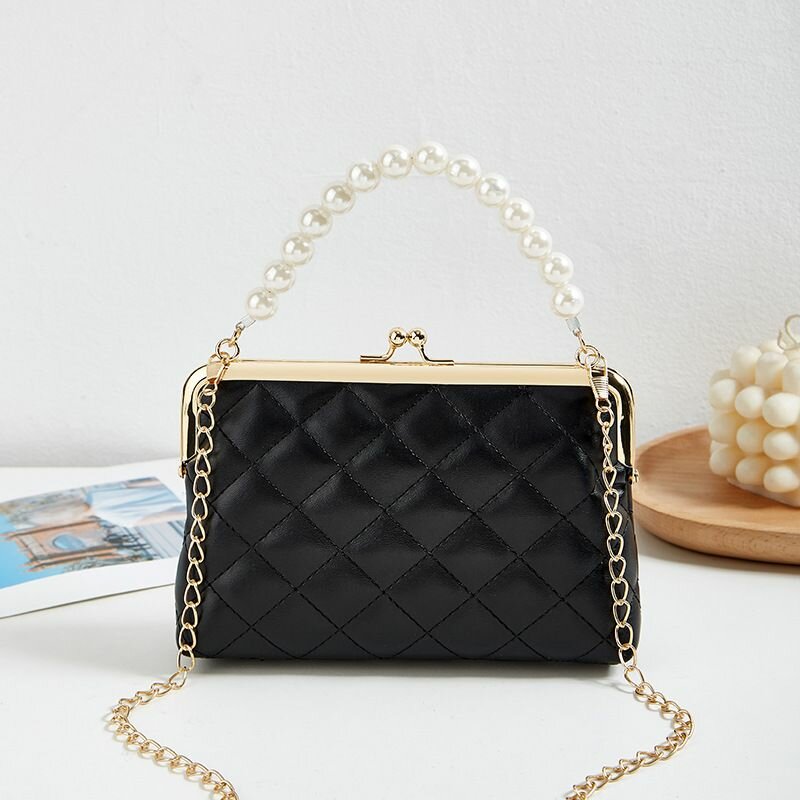 Sac à main matelassé perlé