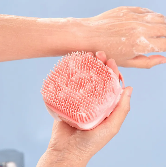 1 Pcs Silicone Bath Brush Safety Soft Hair Brush Bath Home Bath Artifact Massage Brush