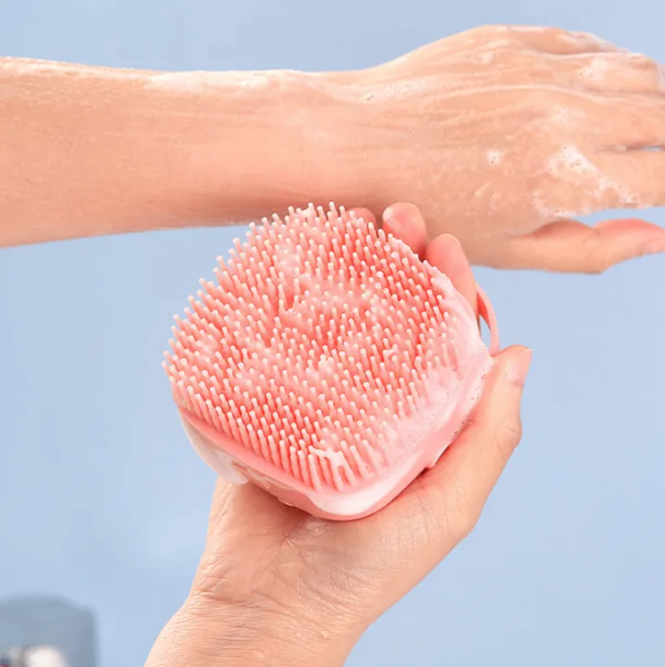 1 Pcs Silicone Bath Brush Safety Soft Hair Brush Bath Home Bath Artifact Massage Brush