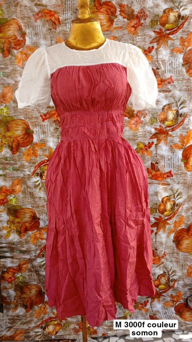 Robe élégante rouge sans manches