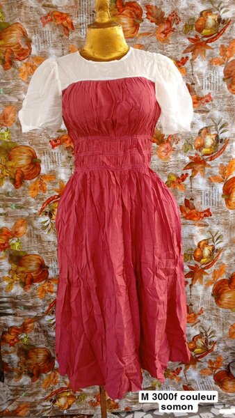 Robe élégante rouge sans manches