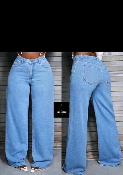 Jean large taille haute