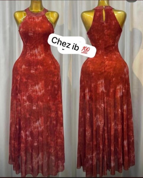 Robe longue élégante rouge