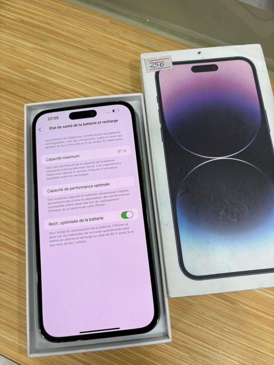 iphone 14 pro max 256giga état