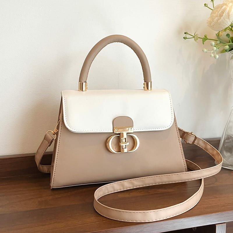 Sac à main élégant bicolore