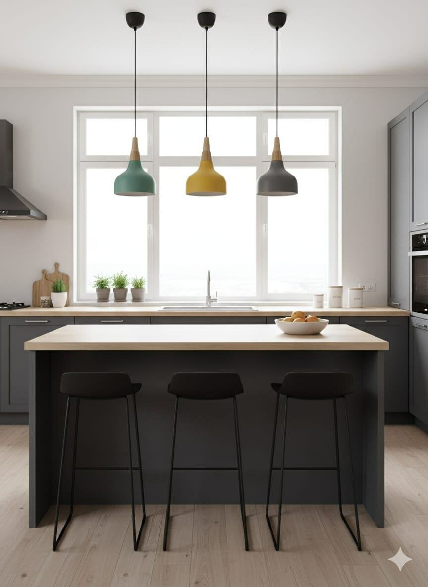 Suspension lampes multicolores