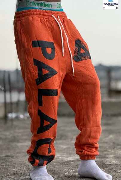 Pantalon Jogging Orange Homme