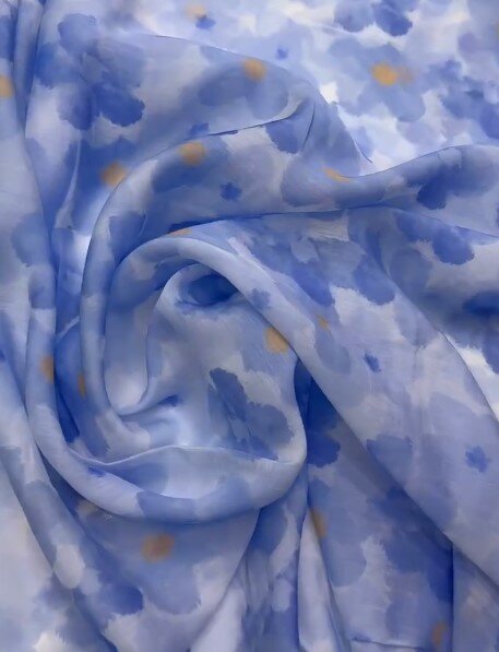 Красивая лёгкая ткань Тенсель батист с узором для пошива одежды