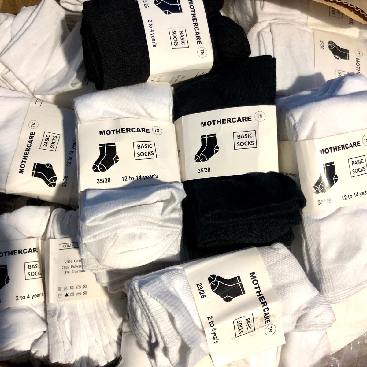 Unisex Kids & Adults Cotton Socks