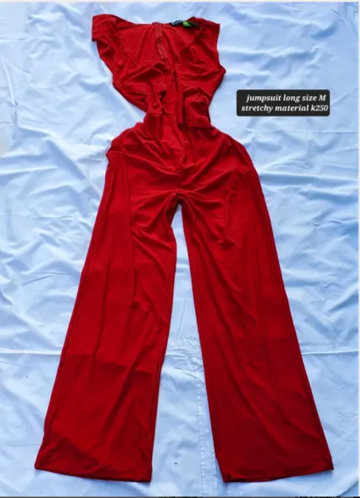 red jumpsuit