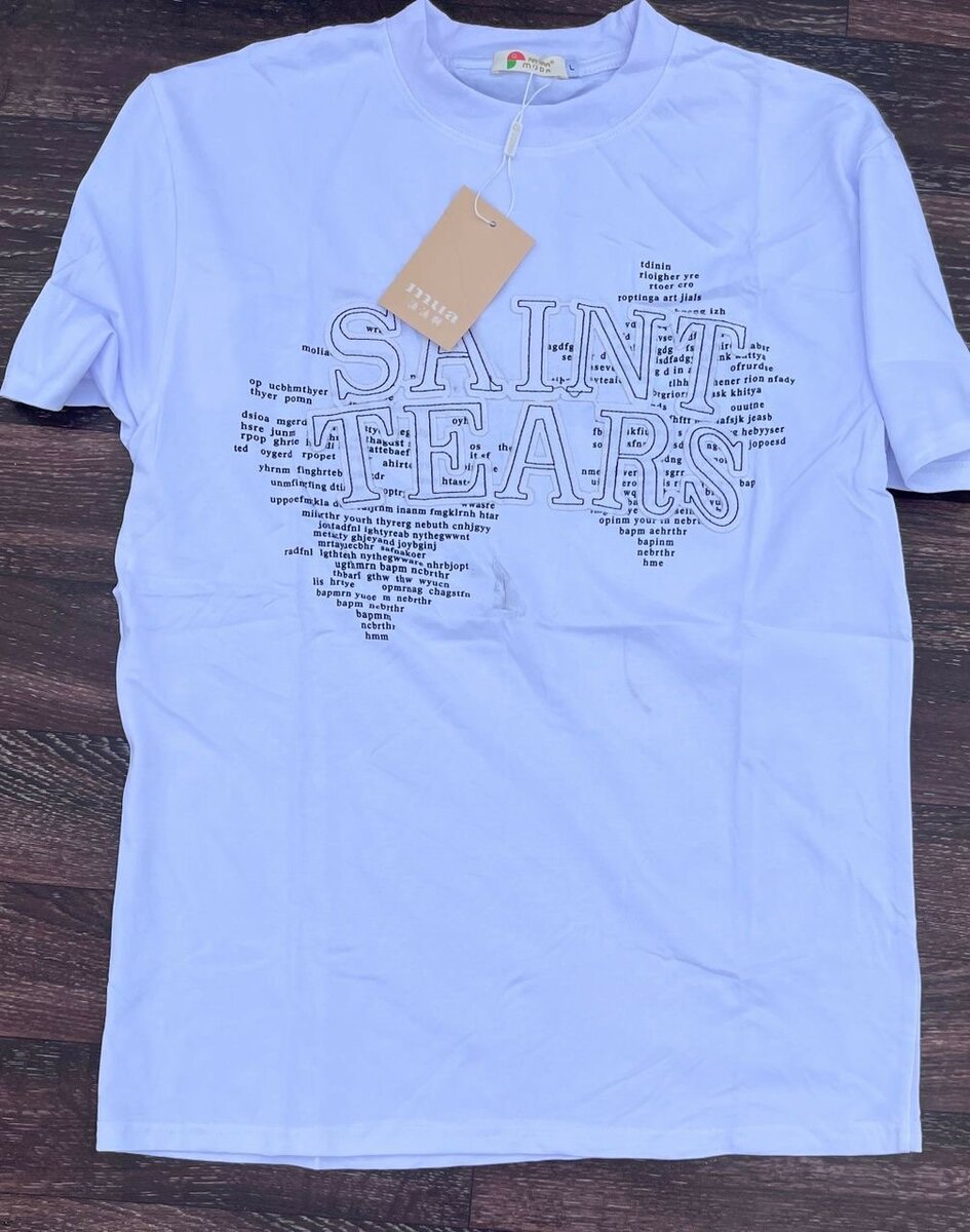 T-shirt blanc imprimé graphique