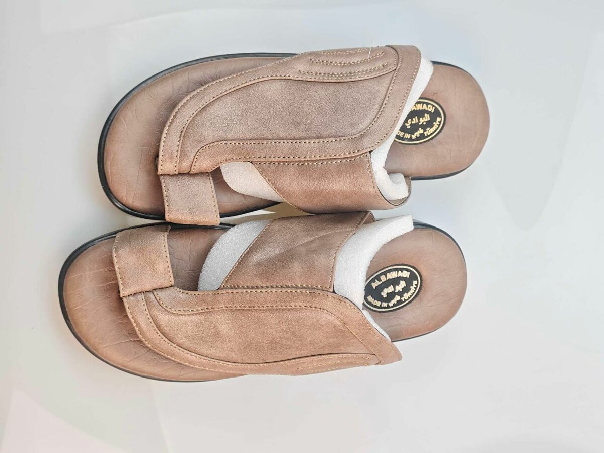 Sandales confort homme en cuir