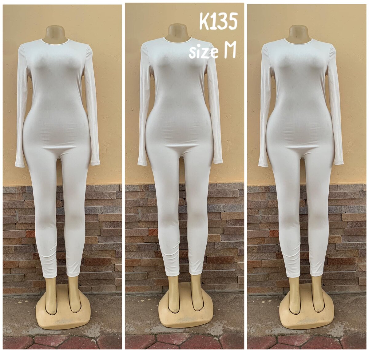 White tight jumpsuit, size M