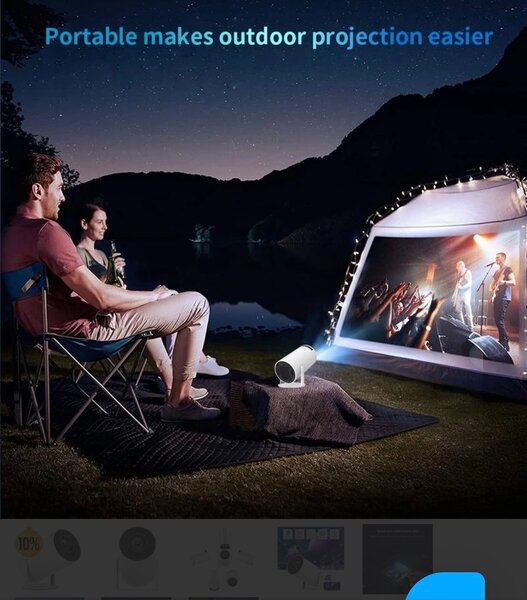 HY300 PROJECTEUR PORTABLE ANDROID 11.0 2.4G / 5G WIFI
