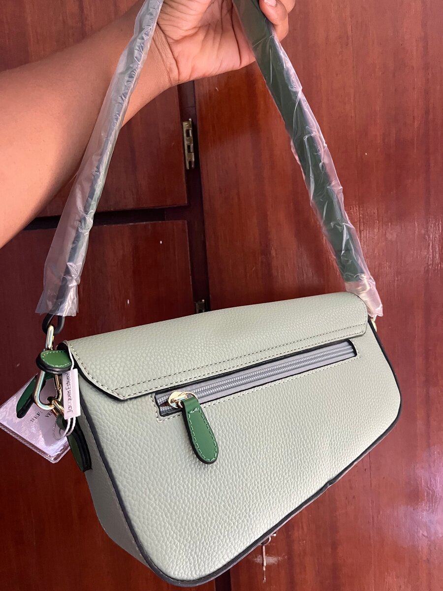Sac bandoulière en cuir vert