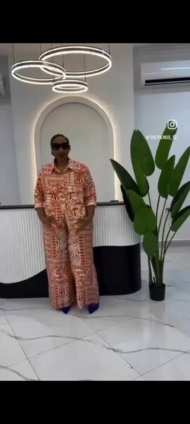 Ensemble pantalon imprimé chic