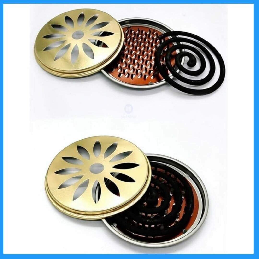 2Pcs Mosquito coil & Herbs Burning tray - with cover