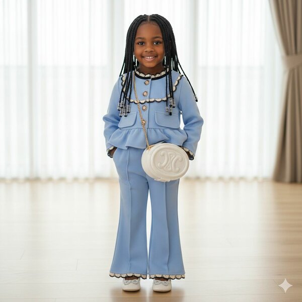 Ensemble bleu élégant enfant