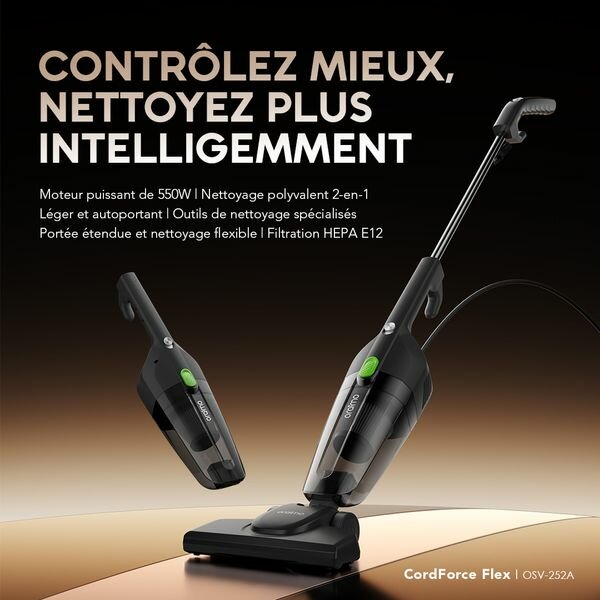 Aspirateur 2-en-1 léger