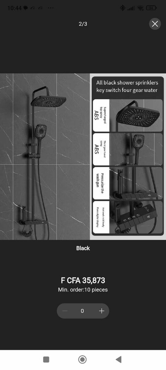Digital Display Shower Set
