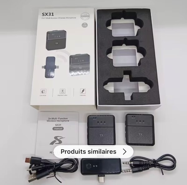 Microphone sans fil haute fidélité