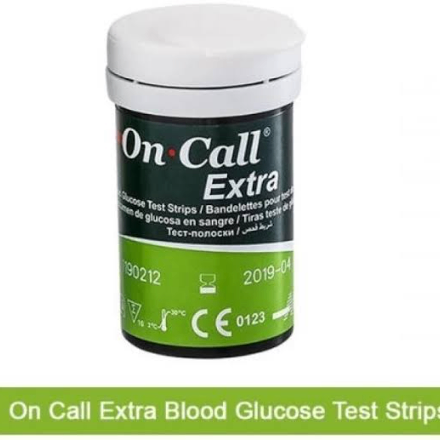 ON CALL EXTRA GLUCOMETER 50 SUGAR TESTING STRIPS 1 X 50