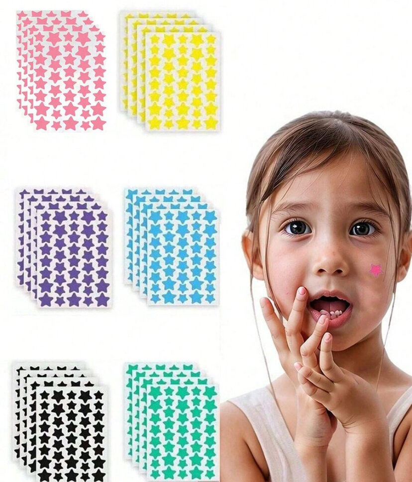 Autocollants étoiles colorés