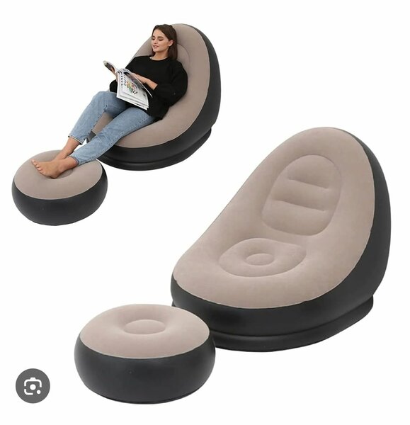 Fauteuil gonflable avec repose-pieds