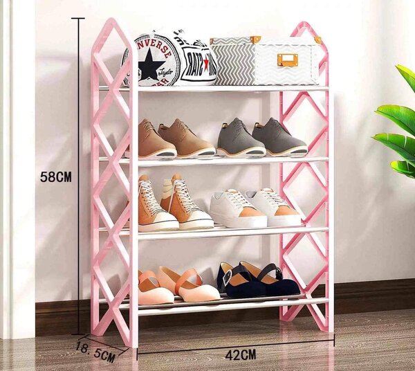 Étagère de chaussure pour enfant rose
