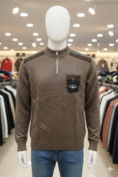 Pull homme élégant zippé
