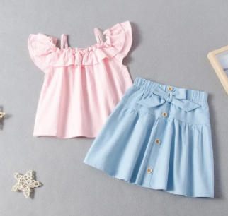 Yellow, Girls Short Sleeve Top Children's - ( Fabric Lawn) ( Size 03 Month To 2 Yrs)