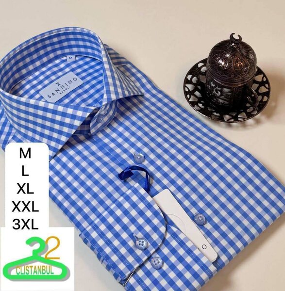 Chemise à carreaux pour hommes