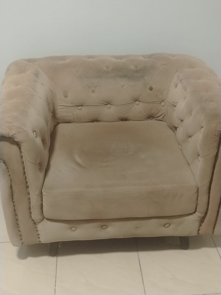 Fauteuil velours élégant