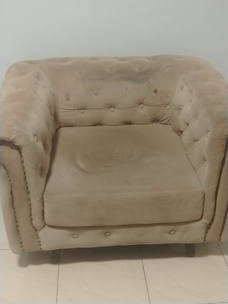 Fauteuil velours élégant