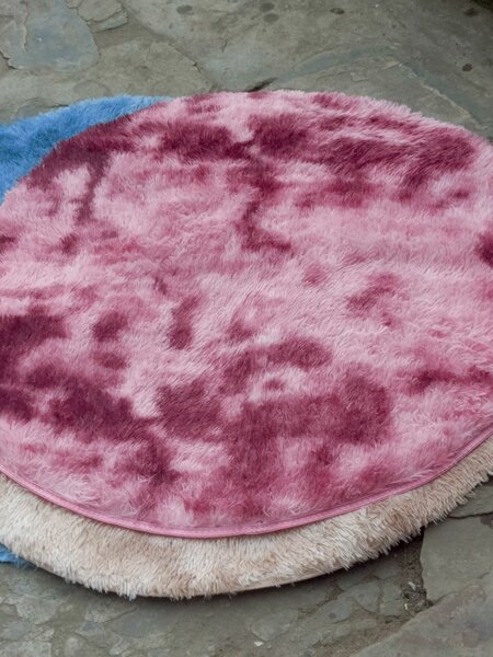 Tapis Rond Peluche Doux
