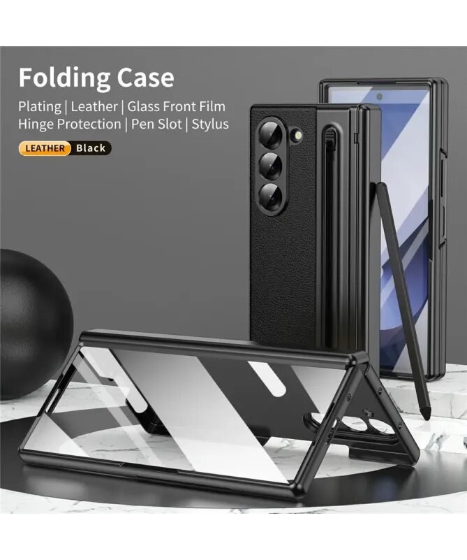 Coque Pliante en Cuir pour Téléphone