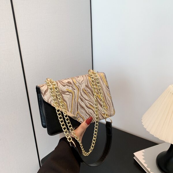 Mismatched French style shoulder bag