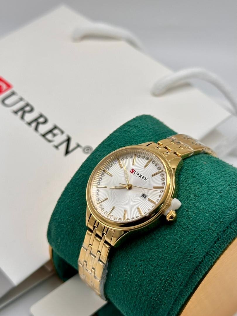 Montre dorée élégante Curren