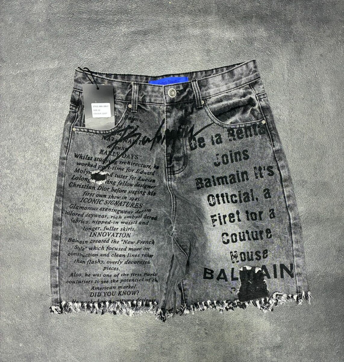 Shorts en jean brodés