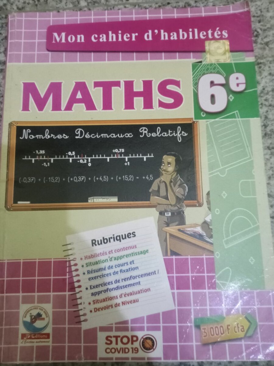 Cahier de Maths 6ème