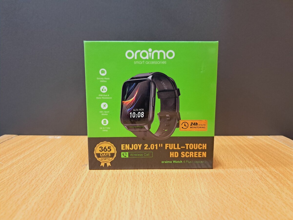 Oraimo Smart Watch 4 PLUS 2.01 Inch Screen