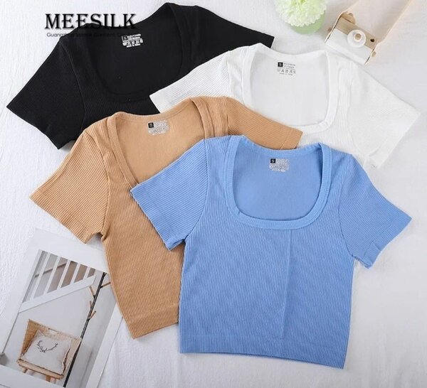 T-shirt court en coton chic