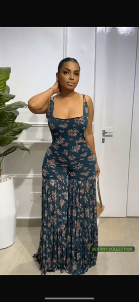 Robe longue à fleurs élégante