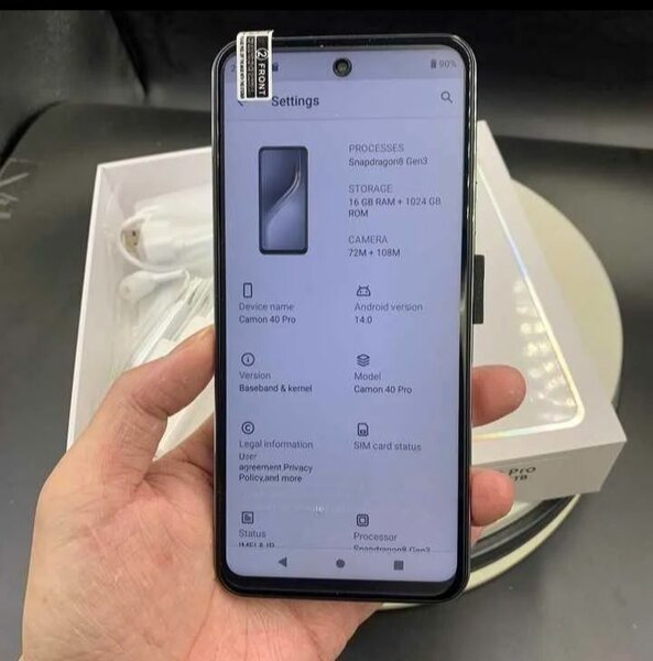 Smartphone 4G Camon 40 Pro