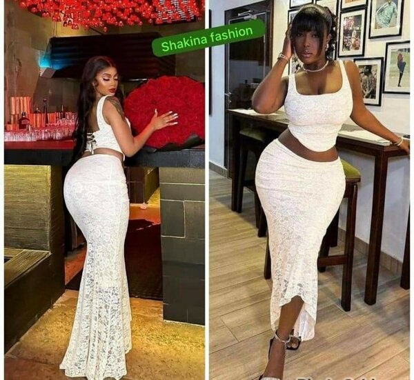 Robe longue en dentelle élégante