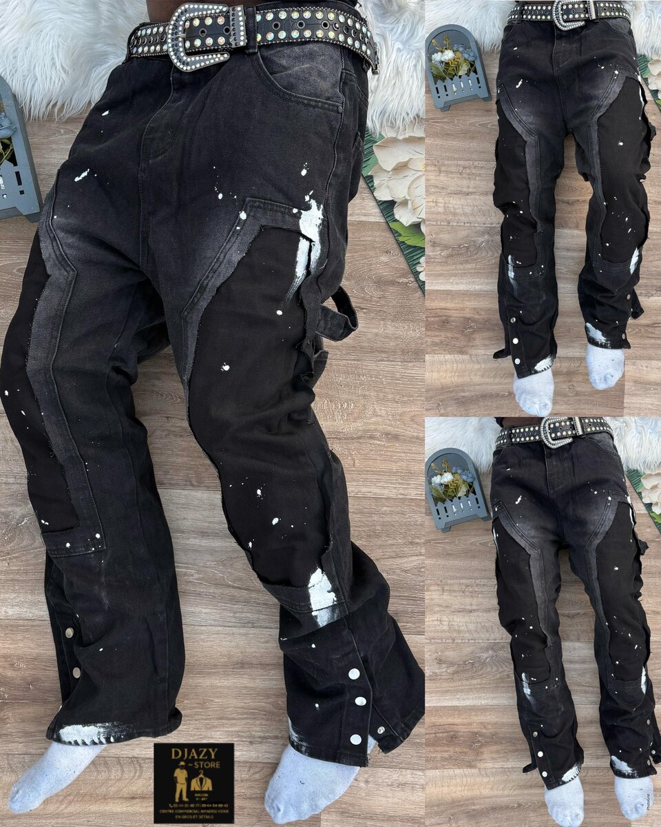 Jeans décontractés peints