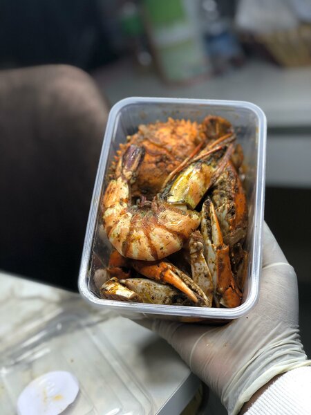 Savoureux Crabe et gambas