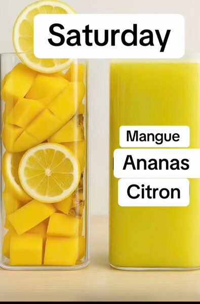 Jus de fruits frais variés