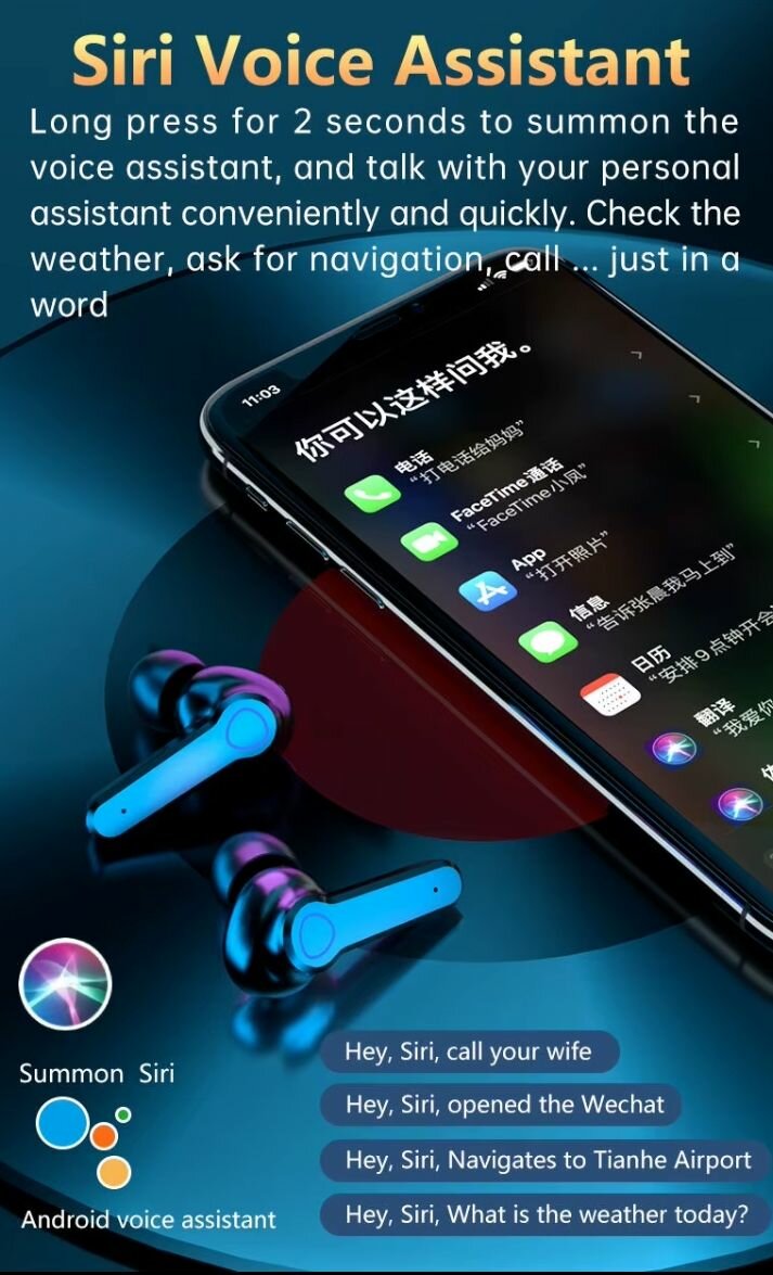 Écouteurs Bluetooth 5.1 HiFi
