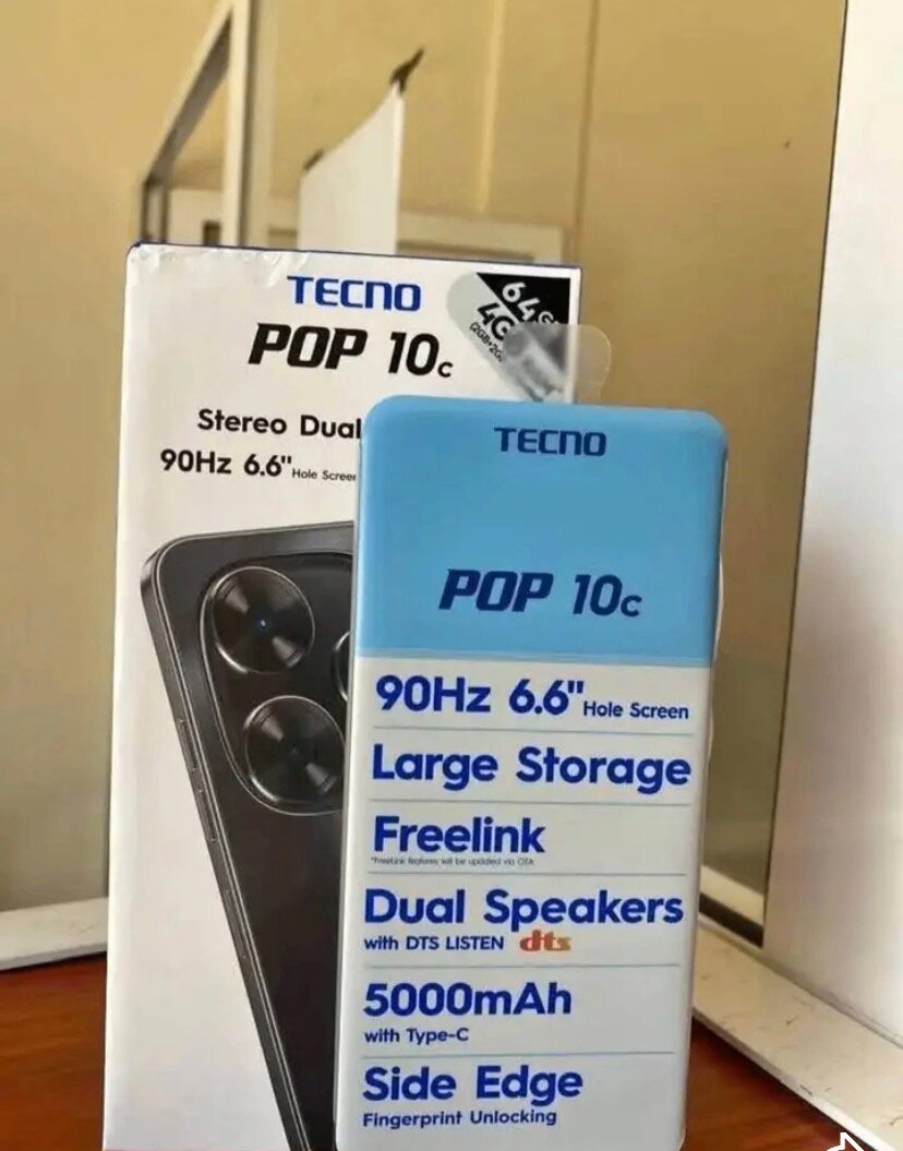 Smartphone TECNO POP 10c 90Hz